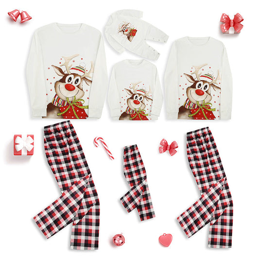 Family Christmas Pyjamas Matching Set Deer Adult Child Baby Dog Christmas Family Matching Outfits