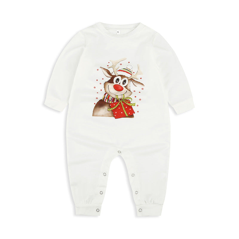 Family Christmas Pyjamas Matching Set Deer Adult Child Baby Dog Christmas Family Matching Outfits