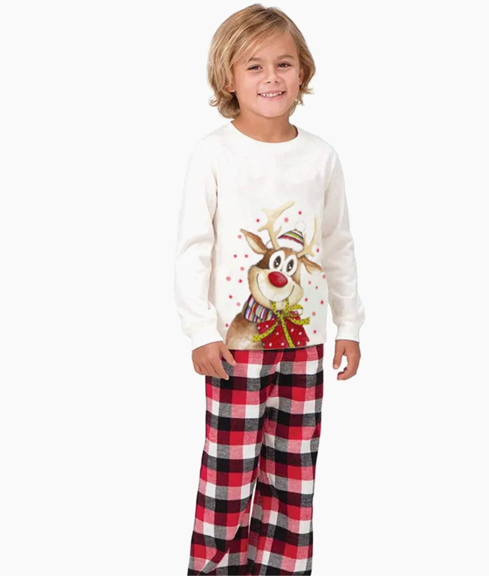 Family Christmas Pyjamas Matching Set Deer Adult Child Baby Dog Christmas Family Matching Outfits