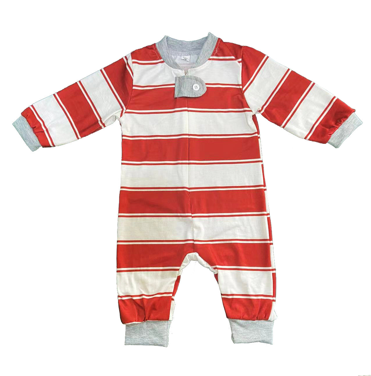 Family Matching Sets Red Horizontal Stripes Long-sleeve Pajamas